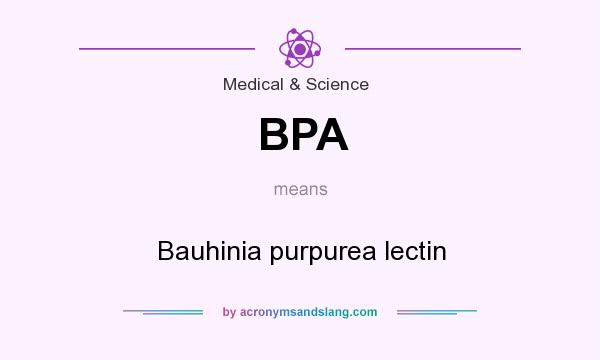 What does BPA mean? It stands for Bauhinia purpurea lectin