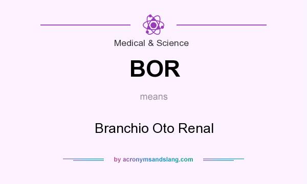 What does BOR mean? It stands for Branchio Oto Renal
