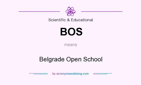 What does BOS mean? It stands for Belgrade Open School