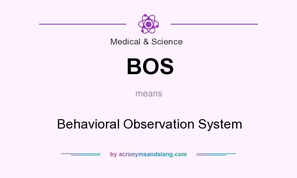 What does BOS mean? It stands for Behavioral Observation System