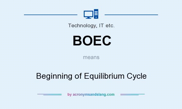 What does BOEC mean? It stands for Beginning of Equilibrium Cycle