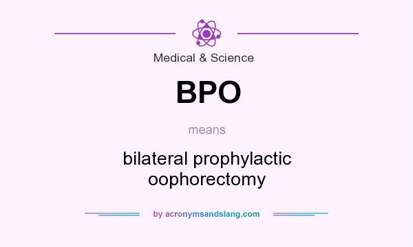 What does BPO mean? It stands for bilateral prophylactic oophorectomy