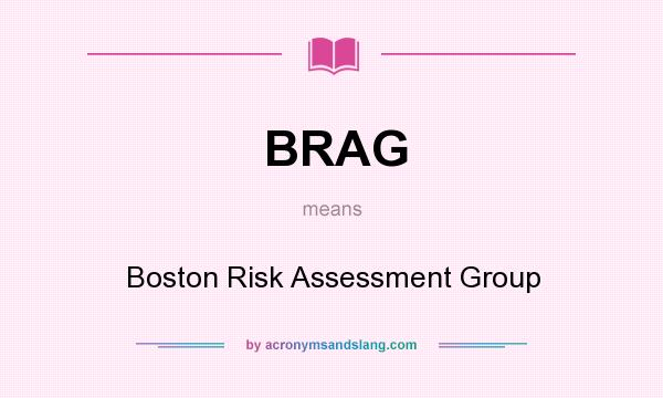 What does BRAG mean? It stands for Boston Risk Assessment Group