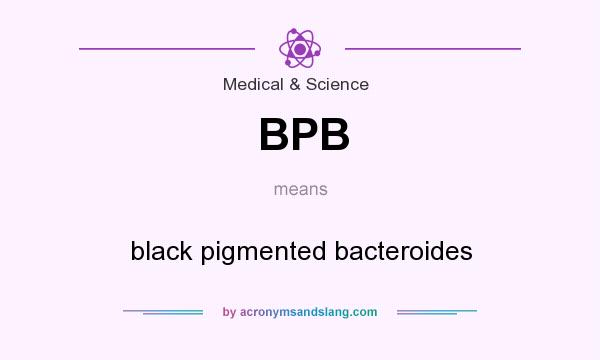 What does BPB mean? It stands for black pigmented bacteroides