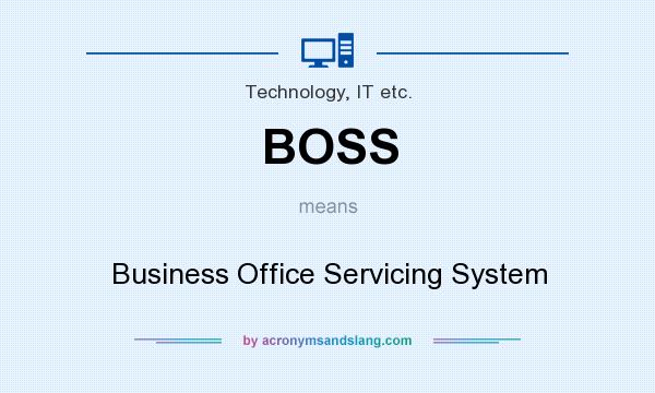 What does BOSS mean? It stands for Business Office Servicing System