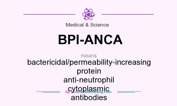 What does BPI-ANCA mean? It stands for bactericidal/permeability-increasing protein anti-neutrophil cytoplasmic antibodies