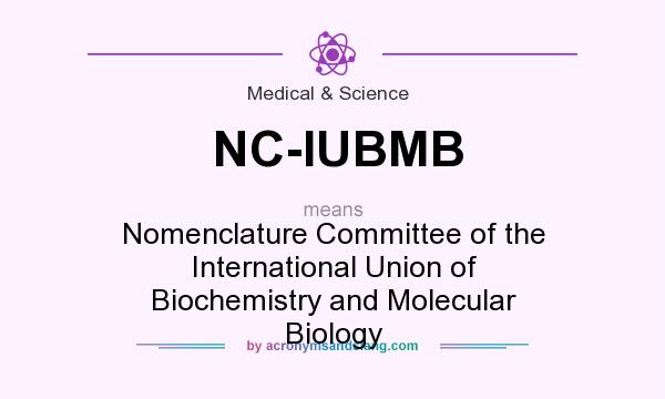 What does NC-IUBMB mean? It stands for Nomenclature Committee of the International Union of Biochemistry and Molecular Biology