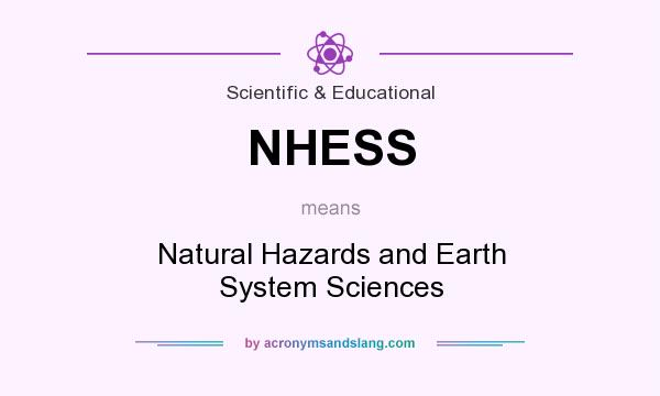What does NHESS mean? It stands for Natural Hazards and Earth System Sciences