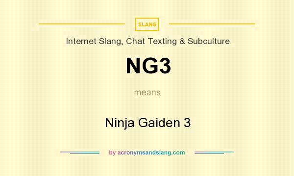What does NG3 mean? It stands for Ninja Gaiden 3