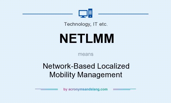 What does NETLMM mean? It stands for Network-Based Localized Mobility Management
