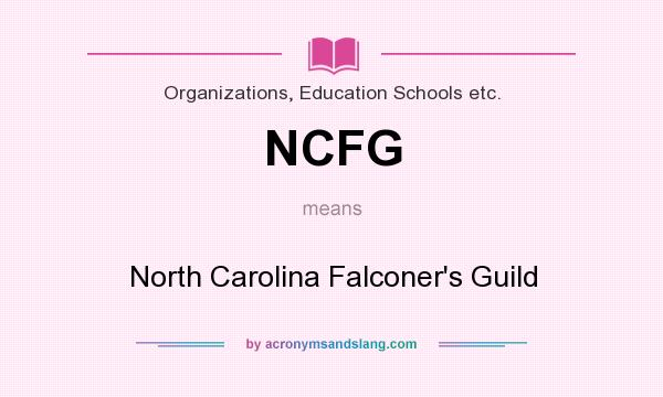 What does NCFG mean? It stands for North Carolina Falconer`s Guild