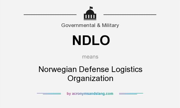 What does NDLO mean? It stands for Norwegian Defense Logistics Organization