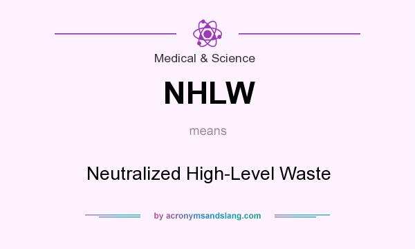 What does NHLW mean? It stands for Neutralized High-Level Waste