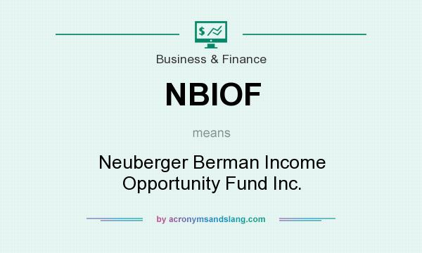 What does NBIOF mean? It stands for Neuberger Berman Income Opportunity Fund Inc.