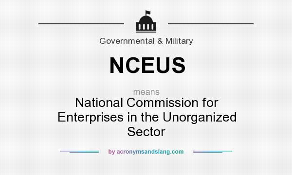 What does NCEUS mean? It stands for National Commission for Enterprises in the Unorganized Sector