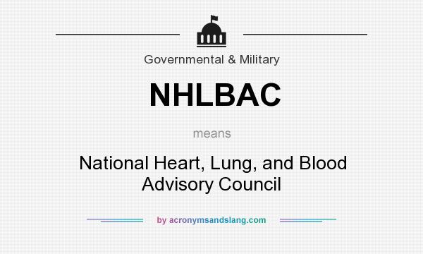 What does NHLBAC mean? It stands for National Heart, Lung, and Blood Advisory Council