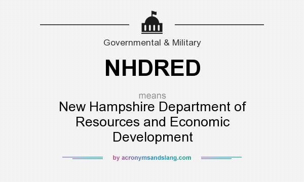 What does NHDRED mean? It stands for New Hampshire Department of Resources and Economic Development