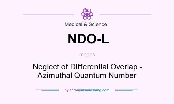 What does NDO-L mean? It stands for Neglect of Differential Overlap - Azimuthal Quantum Number