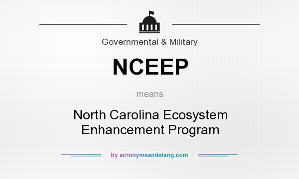 What does NCEEP mean? It stands for North Carolina Ecosystem Enhancement Program