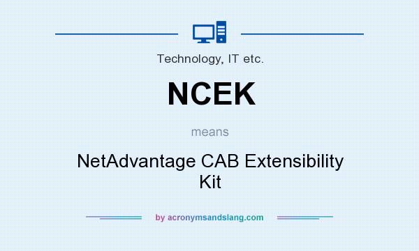 What does NCEK mean? It stands for NetAdvantage CAB Extensibility Kit
