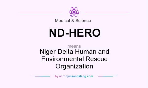 What does ND-HERO mean? It stands for Niger-Delta Human and Environmental Rescue Organization