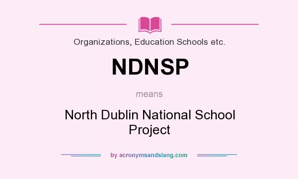 What does NDNSP mean? It stands for North Dublin National School Project