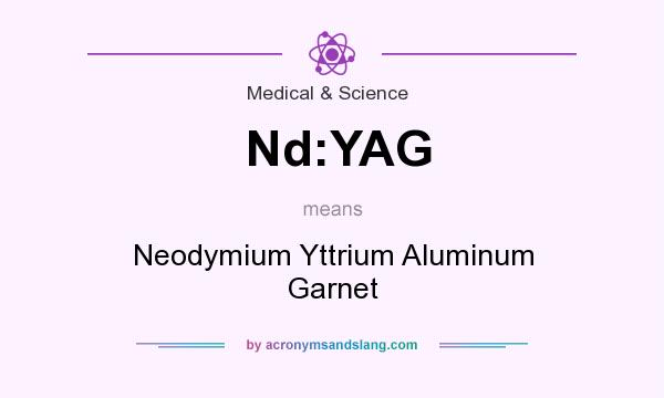 What does Nd:YAG mean? It stands for Neodymium Yttrium Aluminum Garnet