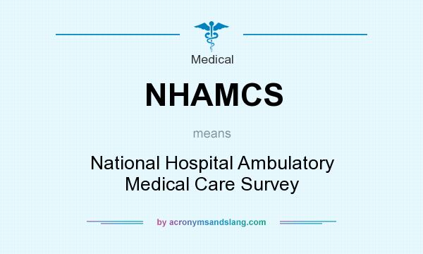 What does NHAMCS mean? It stands for National Hospital Ambulatory Medical Care Survey