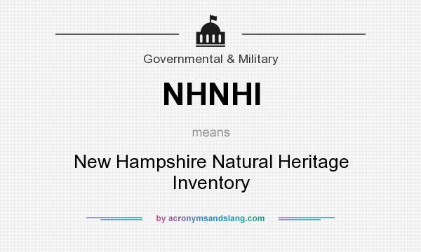 What does NHNHI mean? It stands for New Hampshire Natural Heritage Inventory