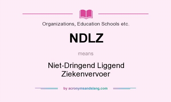 What does NDLZ mean? It stands for Niet-Dringend Liggend Ziekenvervoer