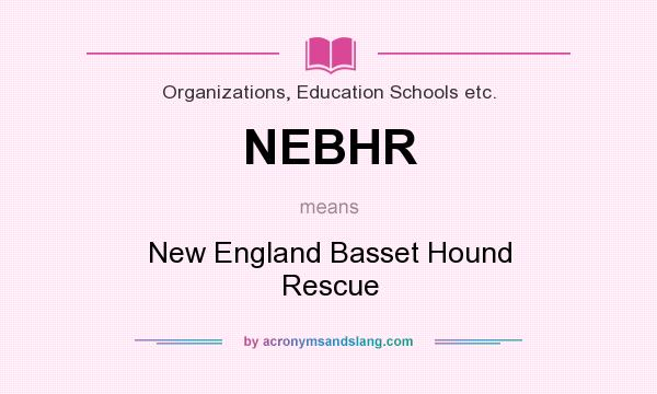 What does NEBHR mean? It stands for New England Basset Hound Rescue