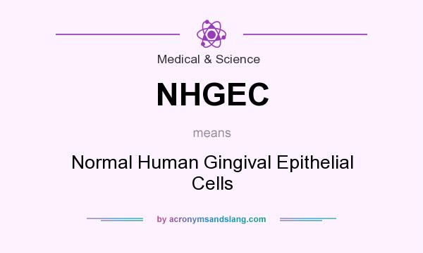 What does NHGEC mean? It stands for Normal Human Gingival Epithelial Cells
