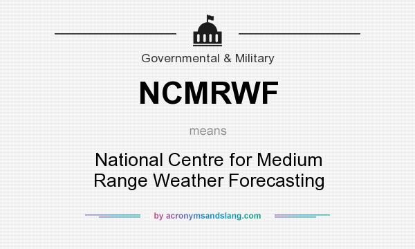What does NCMRWF mean? It stands for National Centre for Medium Range Weather Forecasting