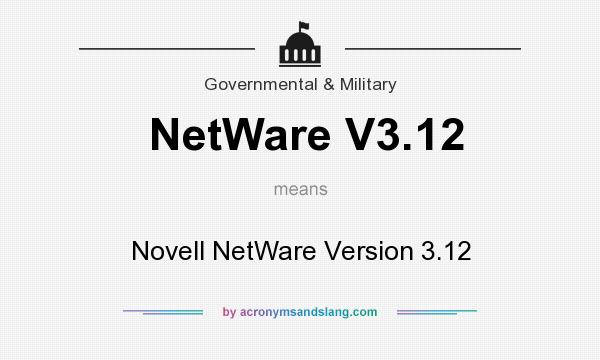 What does NetWare V3.12 mean? It stands for Novell NetWare Version 3.12