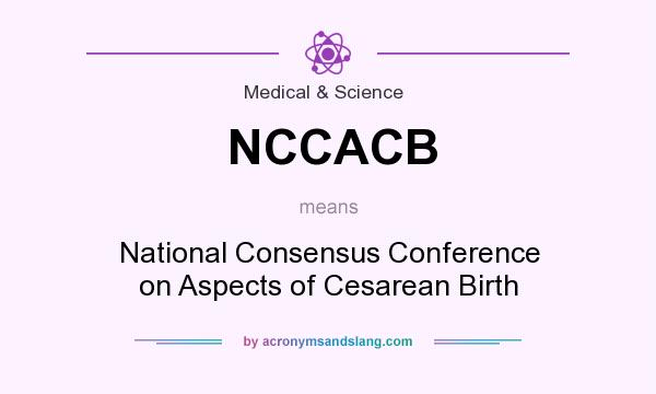 What does NCCACB mean? It stands for National Consensus Conference on Aspects of Cesarean Birth