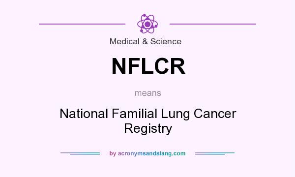 What does NFLCR mean? It stands for National Familial Lung Cancer Registry