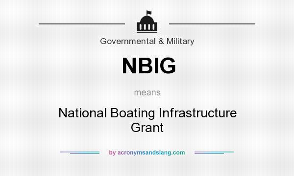 What does NBIG mean? It stands for National Boating Infrastructure Grant