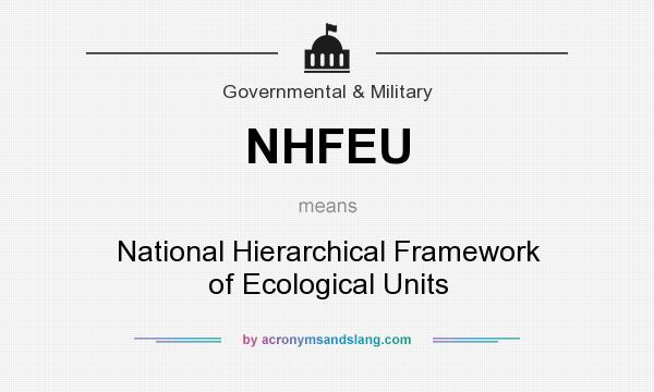 What does NHFEU mean? It stands for National Hierarchical Framework of Ecological Units