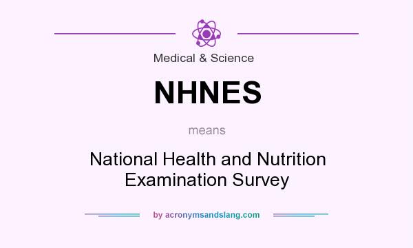 What does NHNES mean? It stands for National Health and Nutrition Examination Survey