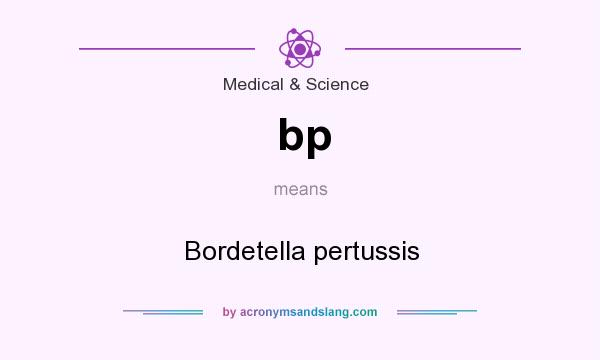 What does bp mean? It stands for Bordetella pertussis
