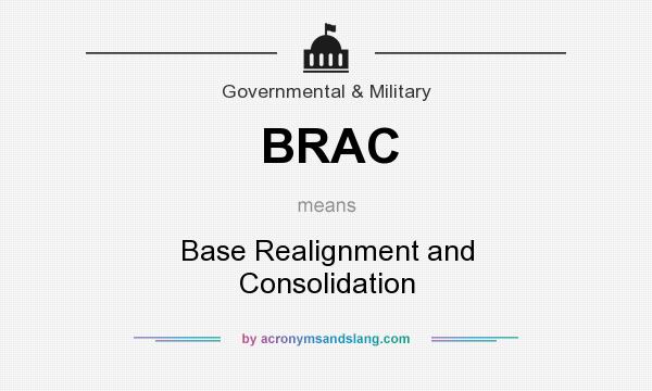 What does BRAC mean? It stands for Base Realignment and Consolidation