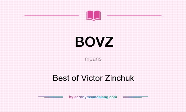 What does BOVZ mean? It stands for Best of Victor Zinchuk