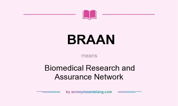 What does BRAAN mean? It stands for Biomedical Research and Assurance Network