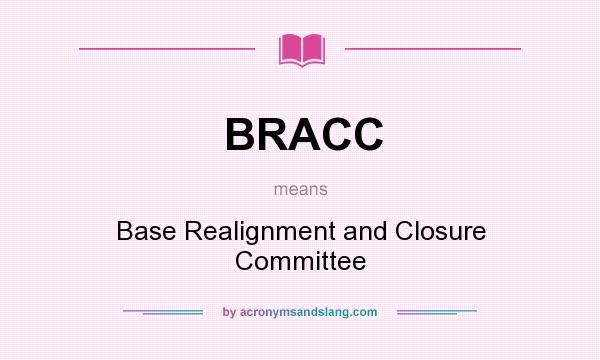 What does BRACC mean? It stands for Base Realignment and Closure Committee