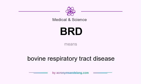 What does BRD mean? It stands for bovine respiratory tract disease