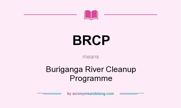 What does BRCP mean? It stands for Buriganga River Cleanup Programme