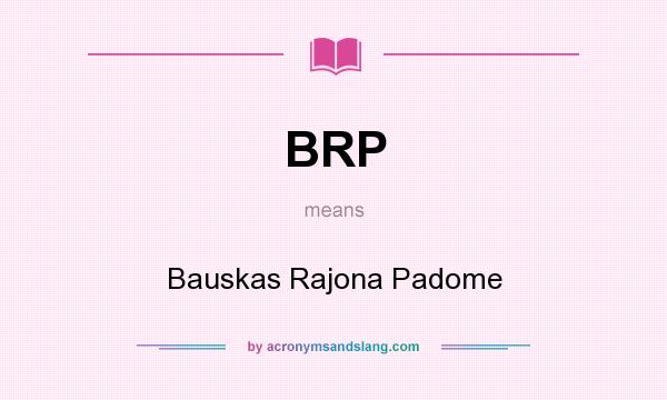 What does BRP mean? It stands for Bauskas Rajona Padome