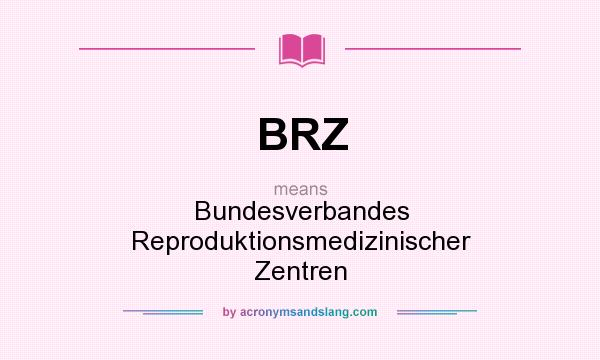 What does BRZ mean? It stands for Bundesverbandes Reproduktionsmedizinischer Zentren