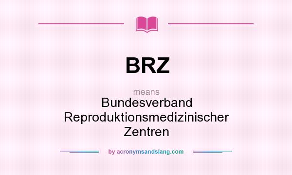 What does BRZ mean? It stands for Bundesverband Reproduktionsmedizinischer Zentren