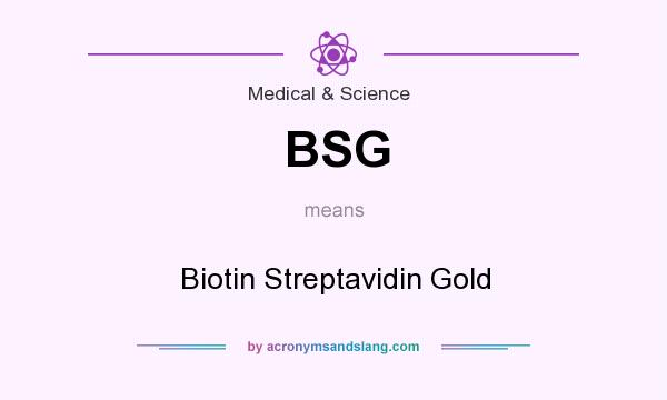 What does BSG mean? It stands for Biotin Streptavidin Gold